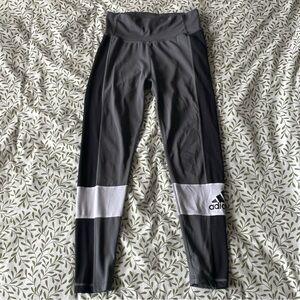 Adidas Black, White, and Grey Leggings